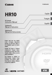 Canon VIXIA HR10 Instruction Manual
