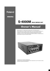 Roland S-4000M Owner's Manual