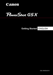 Canon PowerShot G5X Getting Started