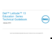 Dell Latitude 13 Education Series Technical Manualbook