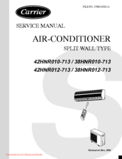 Carrier 38HNR012-713 Service Manual