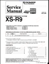 Pioneer XS-R9 Service Manual