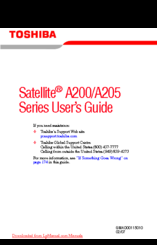Toshiba Satellite A205 Series User Manual