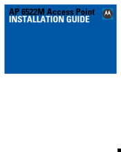 Motorola AP 6522M Installation Manual