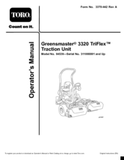 Toro 4530 Operator's Manual