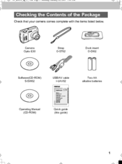 Pentax E30 - Optio Digital Camera Quick Start Manual