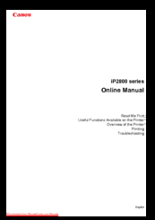 Canon IP2800 series Online Manual