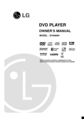 LG DV9800H Owner's Manual