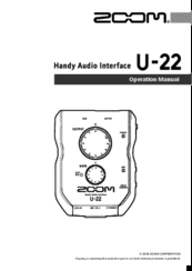 Zoom U-22 Operation Manual