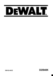 DeWalt D25940K Manual