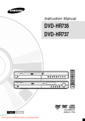 Samsung DVD-HR735 Instruction Manual