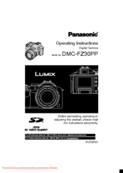 Panasonic DMCFZ30PP - DIGITAL STILL CAMERA Operating Instructions Manual