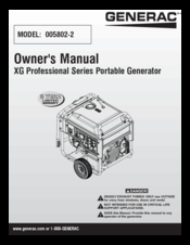 Generac Portable Products 005802-2 Owner's Manual
