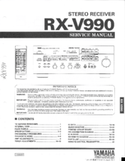 Yamaha RX-V990 Service Manual