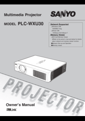 Sanyo PLC-WXU30 Owner's Manual