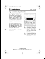 Radio Shack 15-1112B Manual