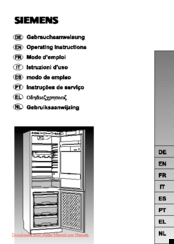 Siemens KG 39P371 Operating Instructions Manual