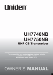 Uniden UH7750NB Owner's Manual