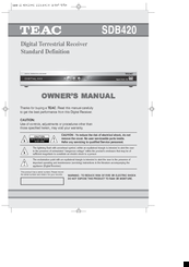 Teac SDB420 Owner's Manual
