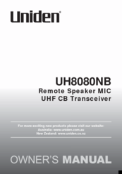 Uniden UH8080NB Owner's Manual