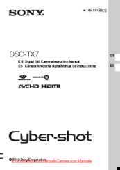 Sony Cyber-shot DCS-TX7 Instruction Manual