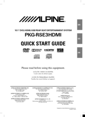 Alpine PKG-RSE3HDMI Quick Start Manual