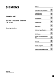 Siemens SIMATIC NET CP 243-1 Operating Instructions Manual