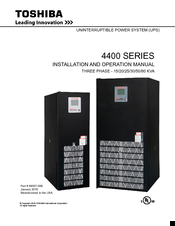 Toshiba 4400 Series Installation And Operation Manual