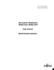 Fujitsu DISK DRIVES MHL2300AT Maintenance Manual