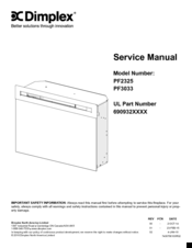 Dimplex PF2325 Service Manual