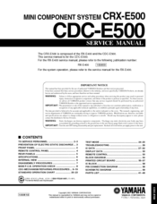 Yamaha CDC-E500 Service Manual