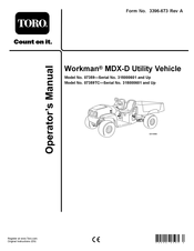 Toro Workman MDX-D Operator's Manual