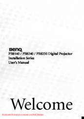 BenQ PB8250 - XGA DLP Projector User Manual