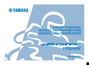 Yamaha BLASTER YFS200V Owner's Manual