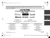Alpine CDE-177BT Quick Reference Manual