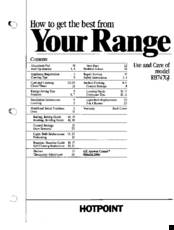 Hotpoint RB74jG Use And Care Manual