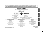 Alpine CDE-134BT Quick Reference Manual