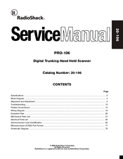Radio Shack PRO-106 Service Manual