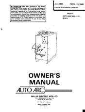 Miller AUTO ARC MW 4150 Owner's Manual