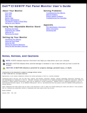 Dell E198WFP User Manual