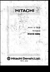 Hitachi V-152B Operation Manual