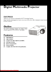 BenQ DX550 User Manual Manual