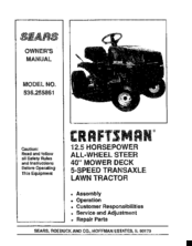 Sears 536.255861 Owner's Manual