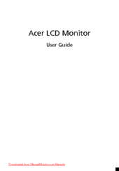 Acer G247HL User Manual