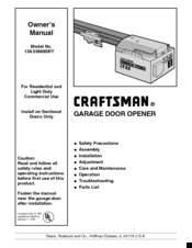 Craftsman 139.53669SRT Owner's Manual