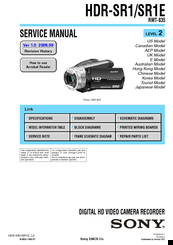 Sony Handycam HDR-SR1 Service Manual