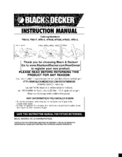 Black & Decker HT018 Instruction Manual