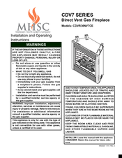 MHSC CDVR36NV7CE Installation And Operating Instructions Manual