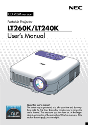 NEC LT260K Series User Manual