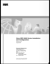 Cisco BPX-8620 Installation And Configuration Manual